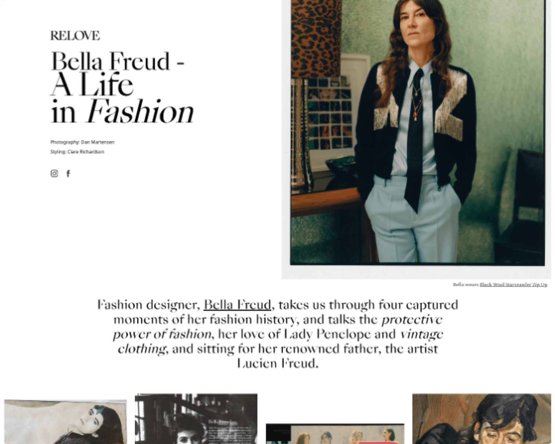 reluxe fashion site screenshot 1