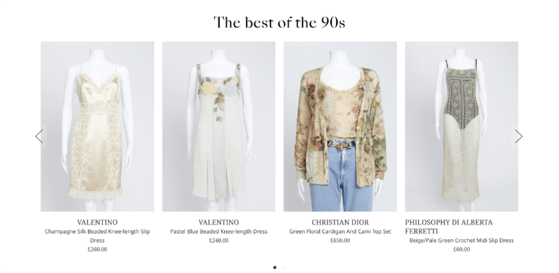 reluxe fashion site screenshot 3